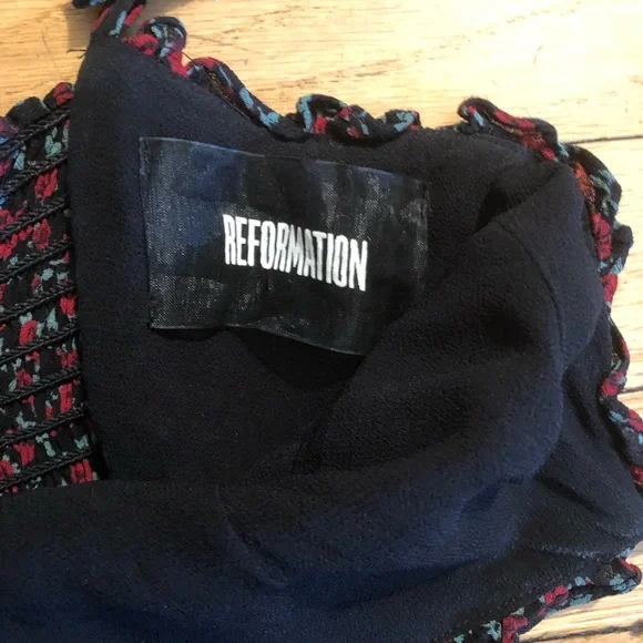 RARE Reformation Frannie Floral Mini Dress Size 2 - Picture 5 of 7